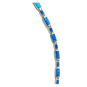 Sterling silver bracelet with opal
